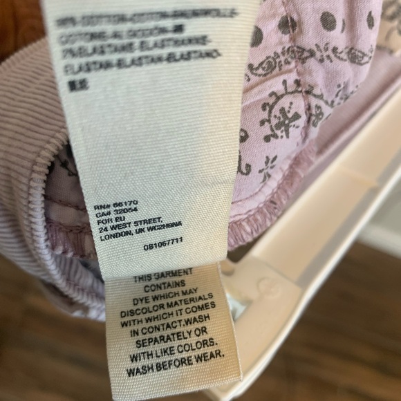 Flaw We The Free People Sun Chaser High Waist Corduroy Lilac Pants Size 28 - Picture 8 of 10